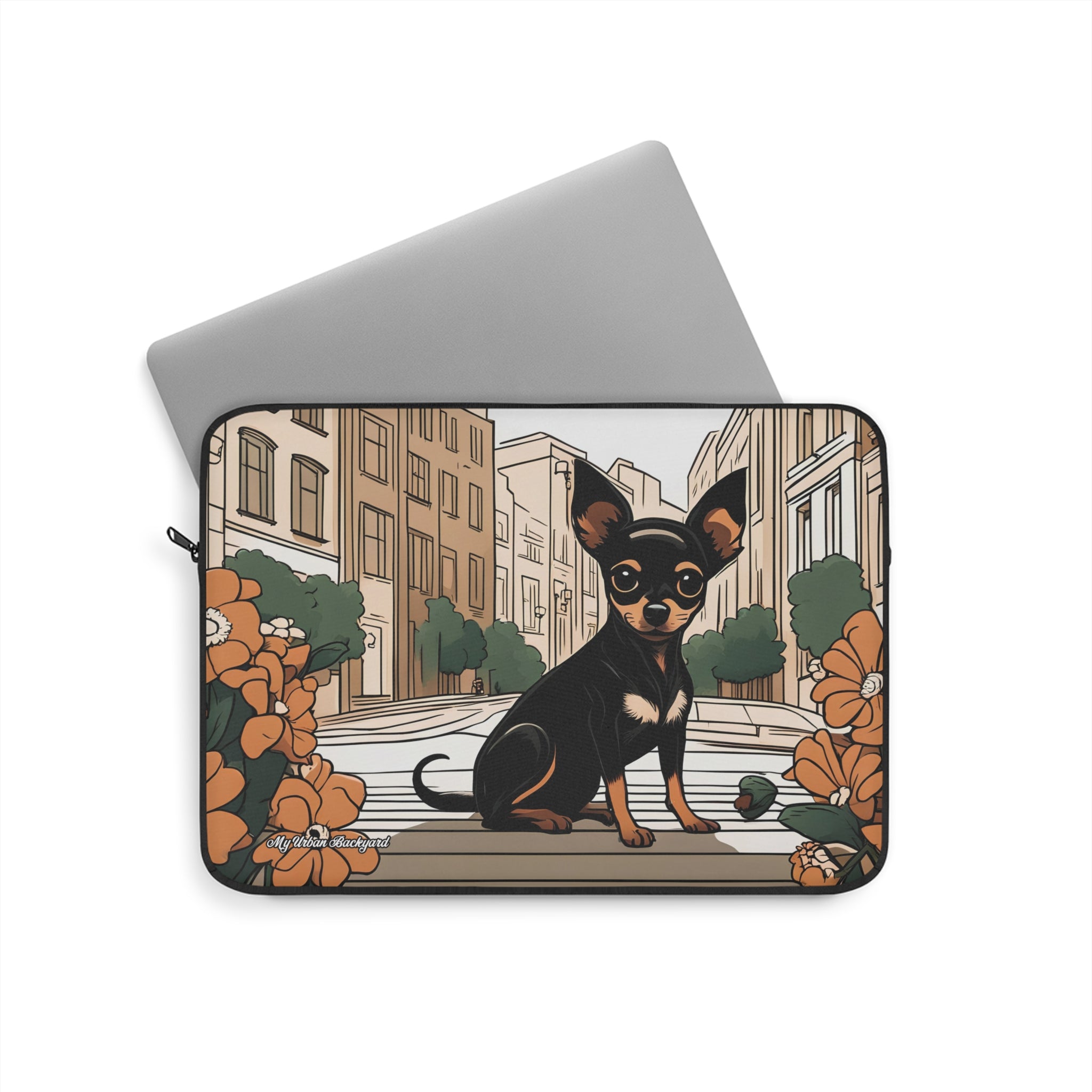 Ricky Barkley, Dog Laptop Sleeve, Cute Laptop Case, Pet Lover Gift, Chihuahua Design Sleeve, 3 Sizes