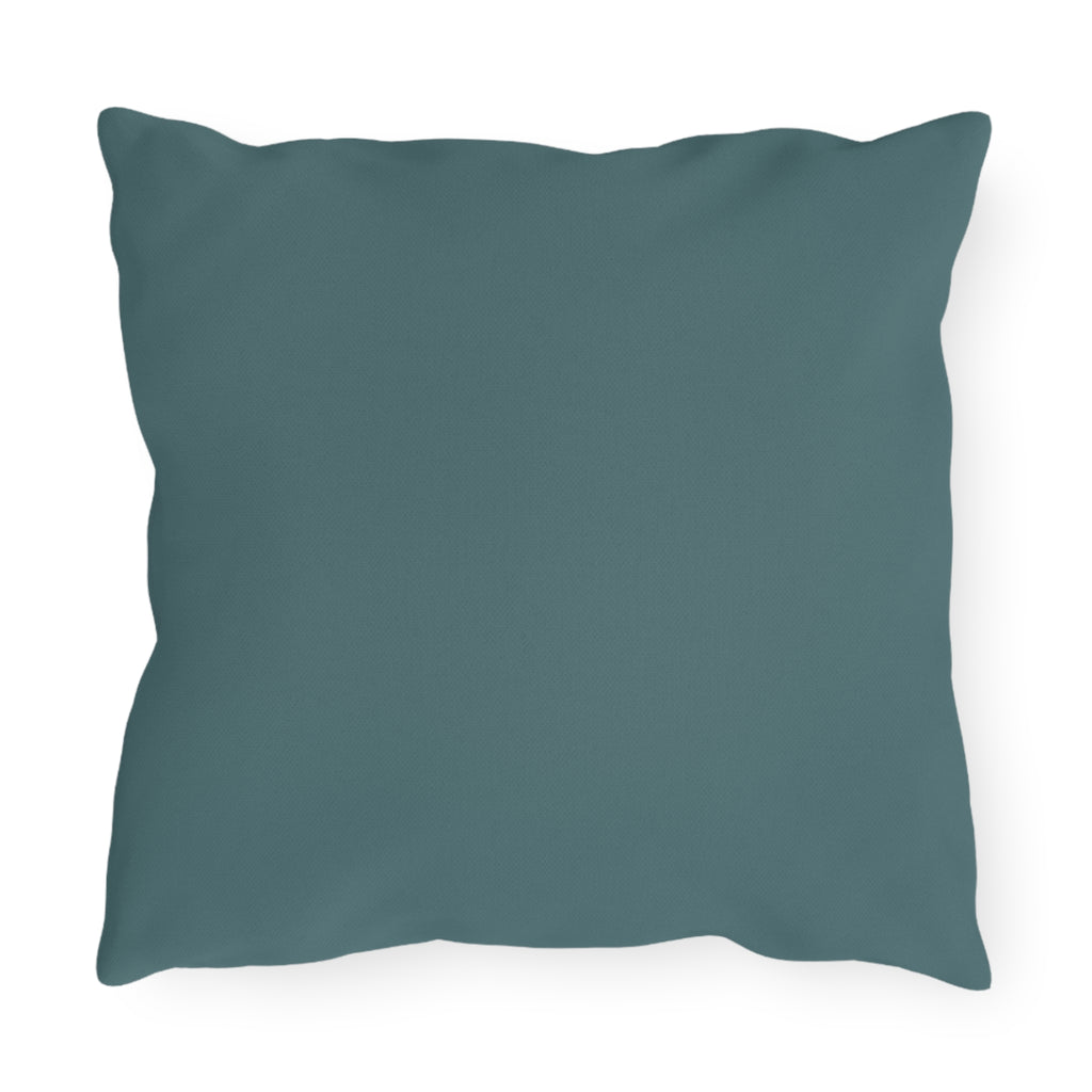 Simon Whiskerford, Faded Jade accent color, Cat Throw Pillow, Indoor/Outdoor Decor for Home or Office