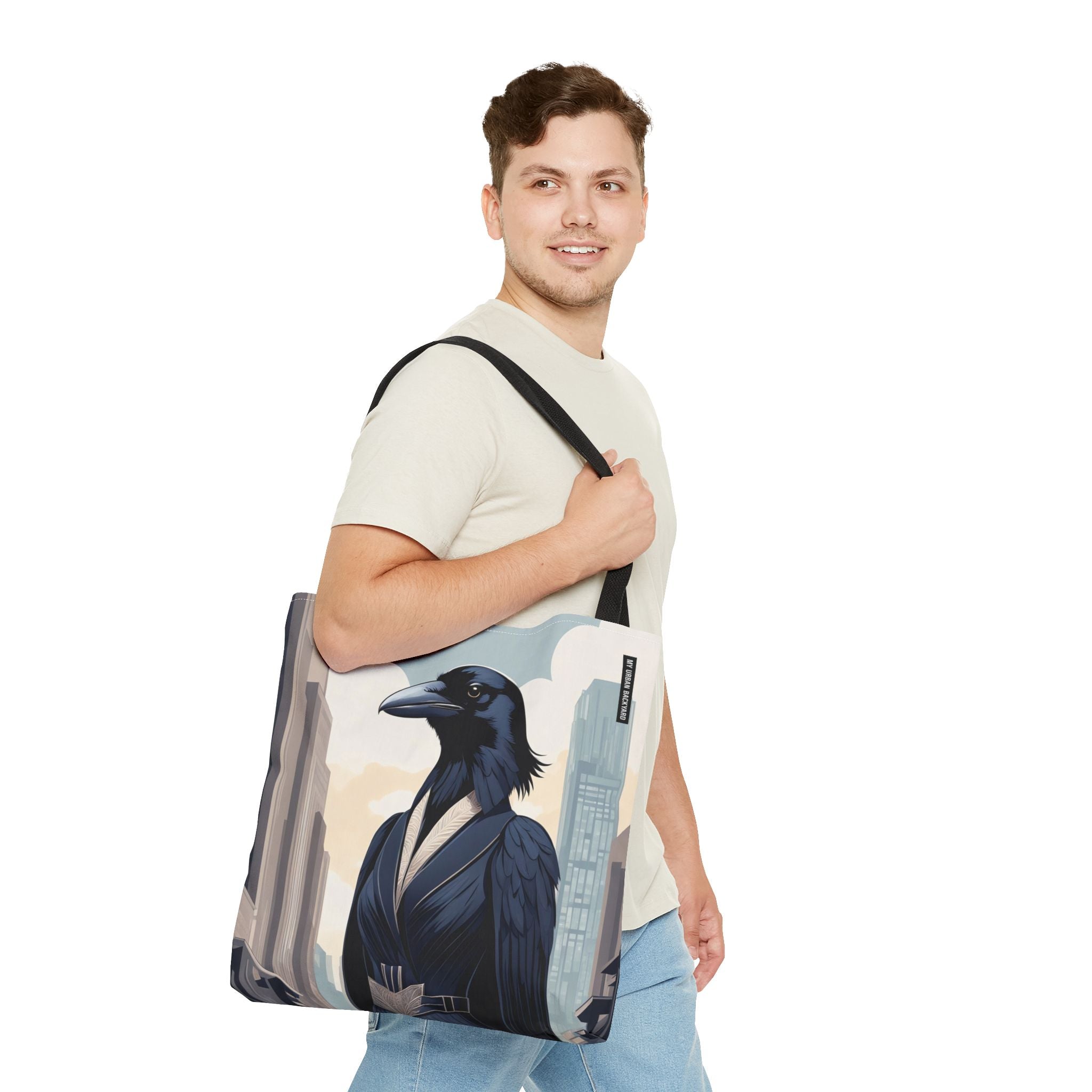 Regal Crow Art Deco Tote Bag