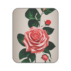 Pink Rose Flowers, Cozy Outdoor Picnic Blanket , Water-Resistant Bottom, 51" × 61"