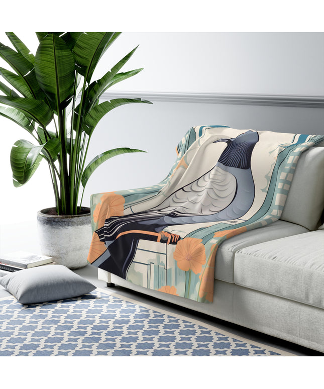 City Pigeon, Sherpa Fleece Blanket for Cozy Warmth, 50"x60"