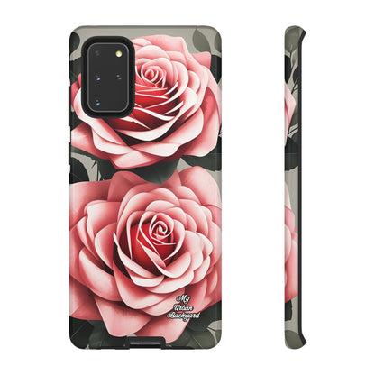 Pink Rose Flowers, Cell Phone Case - Apple, Samsung or Google Pixel