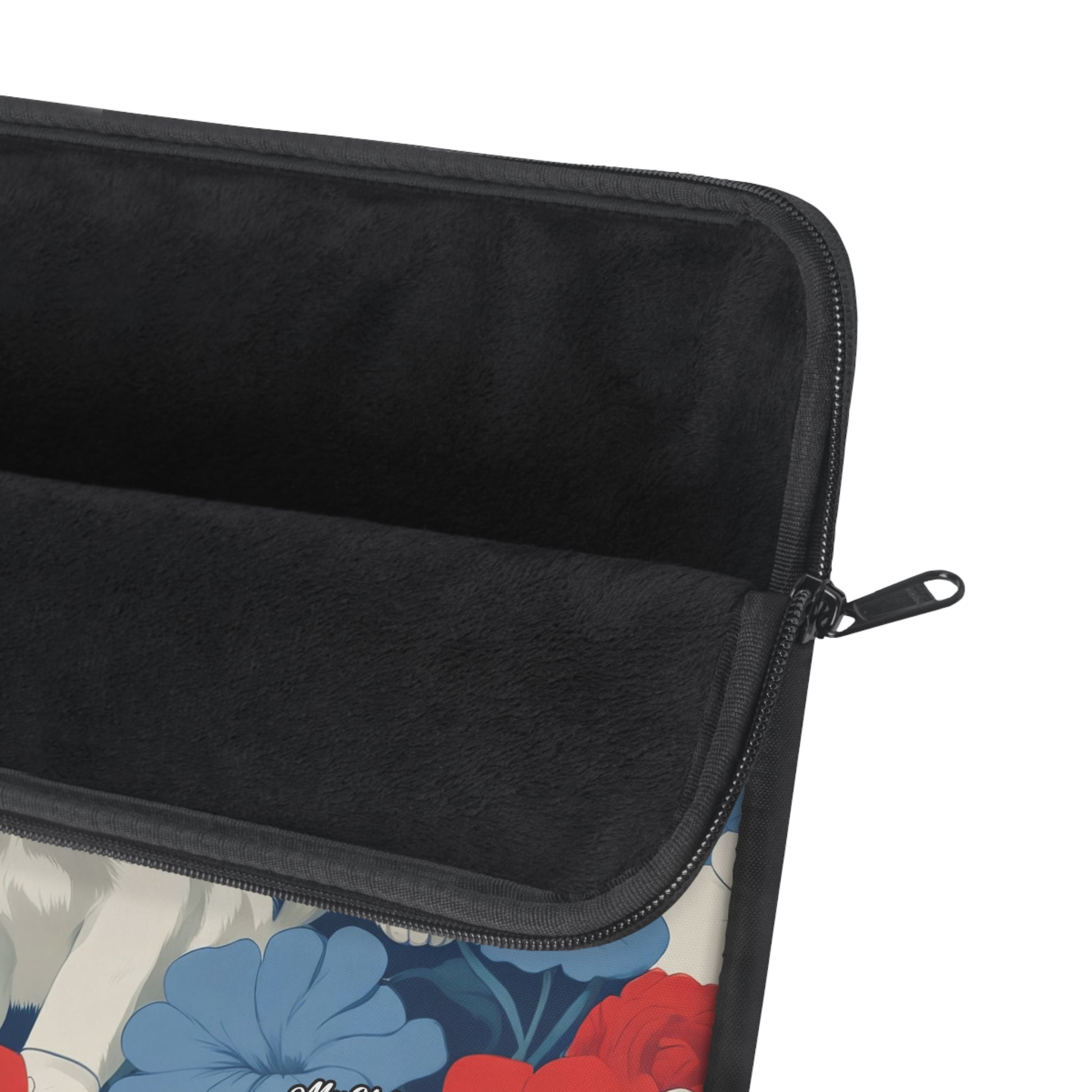 Cute Floral Cat Laptop Sleeve, Perfect for Cat Lovers, Great Gift for Birthdays, Holidays, School, Home Office Decor