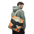 Flying Crow Tote Bag with Cotton Handles For Everyday Use, 3 Sizes