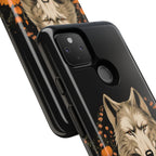 Wolf with Flowers, Animal Cell Phone Case - Apple, Samsung, Google Pixel