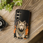 Wolf with Flowers, Animal Cell Phone Case - Apple, Samsung, Google Pixel