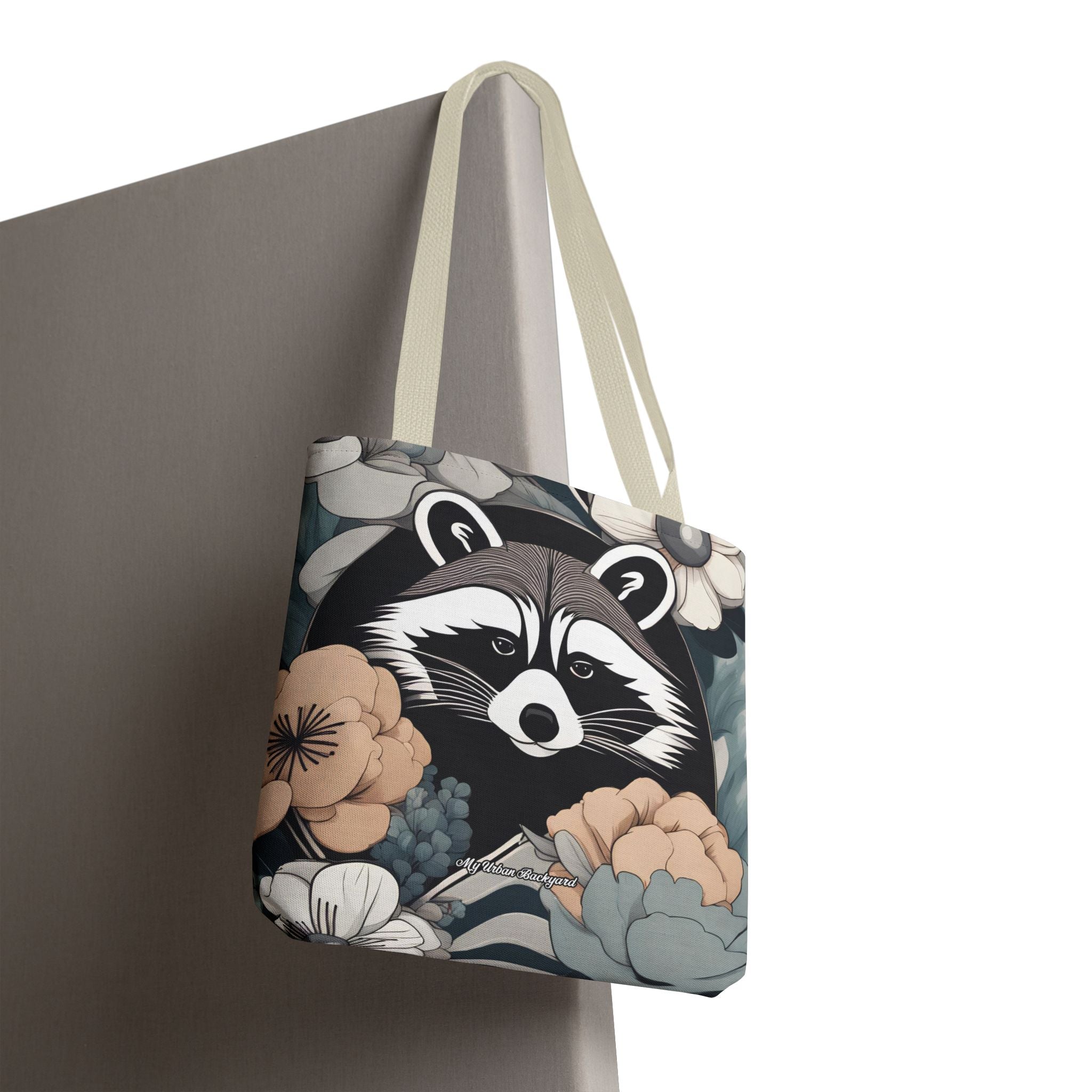 Rocco Pawsley, Raccoon Tote Bag with Cotton Handles For Everyday Use, 3 Sizes