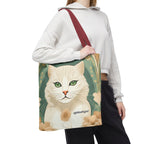 Blanca Purrington, Cat Tote Bag with Cotton Handles For Everyday Use, 3 Sizes