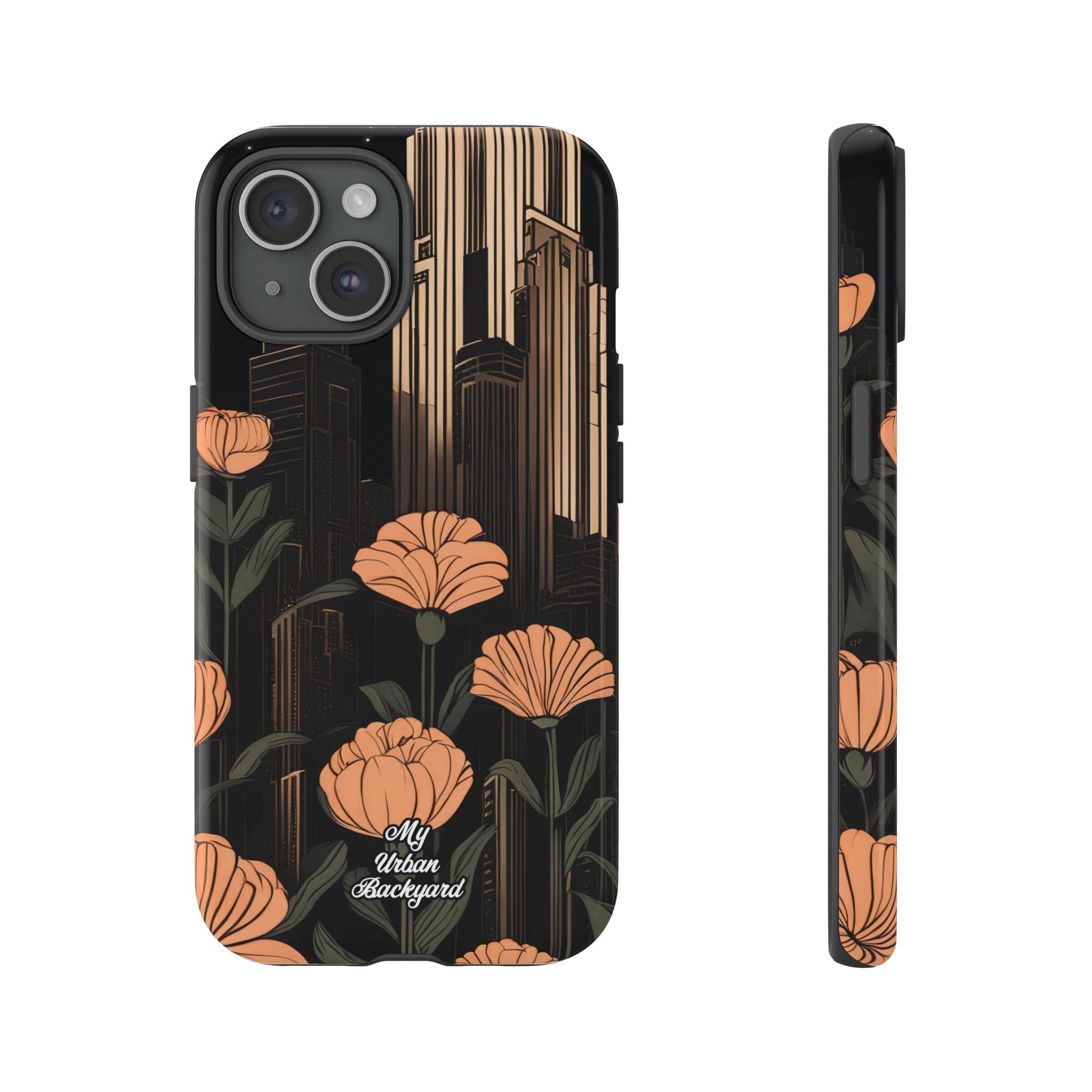 Urban Evening with Flowers, Cell Phone Case