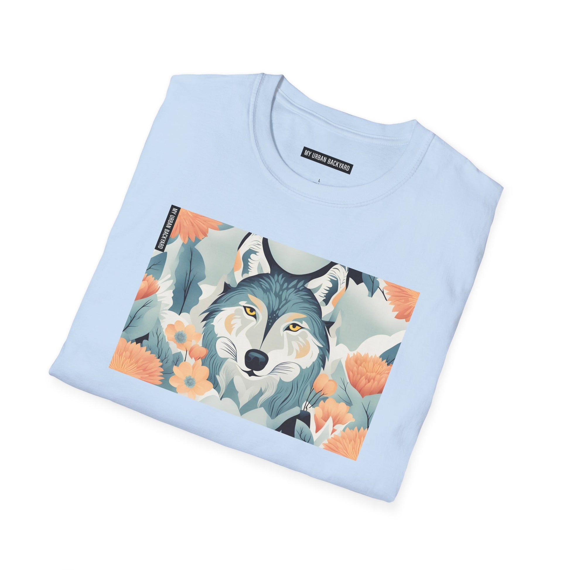 Blue Wolf, Soft 100% Cotton T-Shirt, Unisex, Short Sleeve, Classic Fit