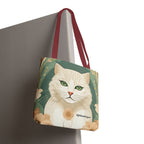Blanca Purrington, Cat Tote Bag with Cotton Handles For Everyday Use, 3 Sizes