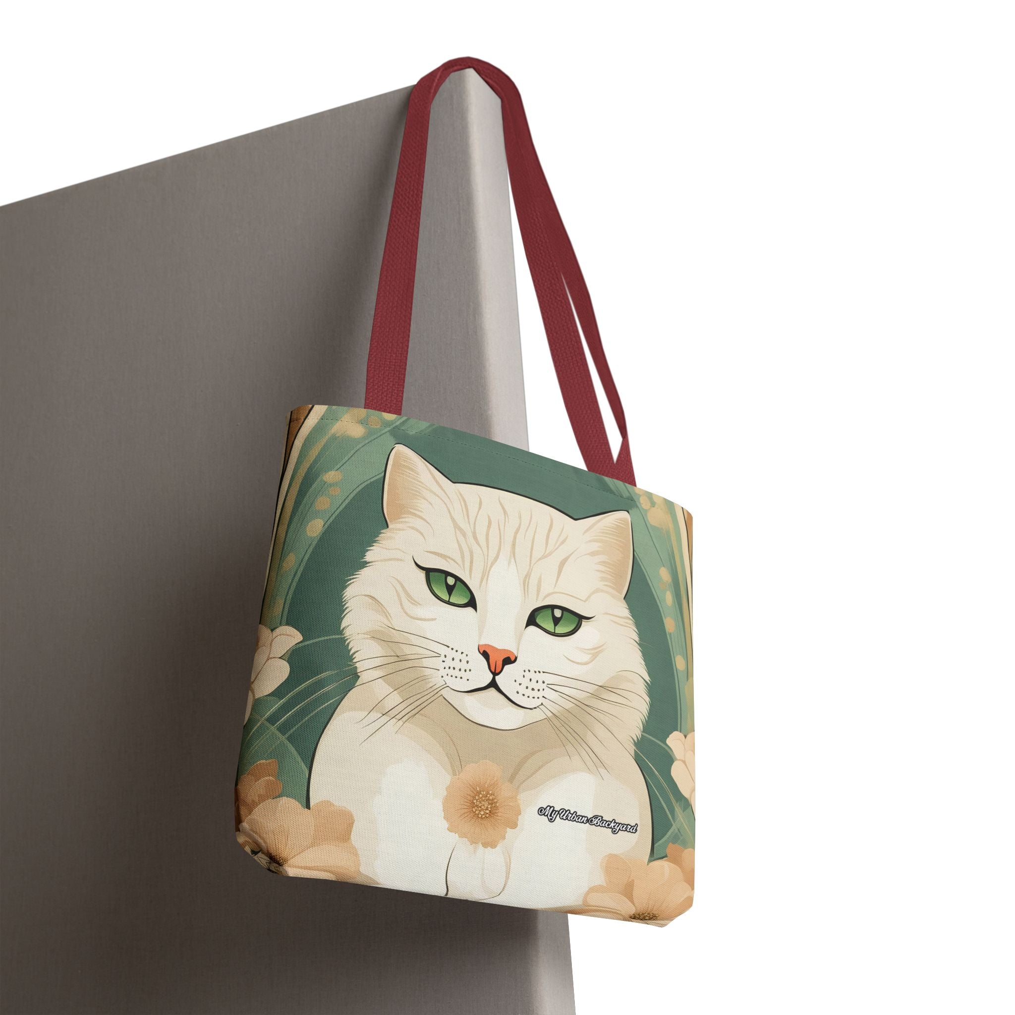 Blanca Purrington, Cat Tote Bag with Cotton Handles For Everyday Use, 3 Sizes