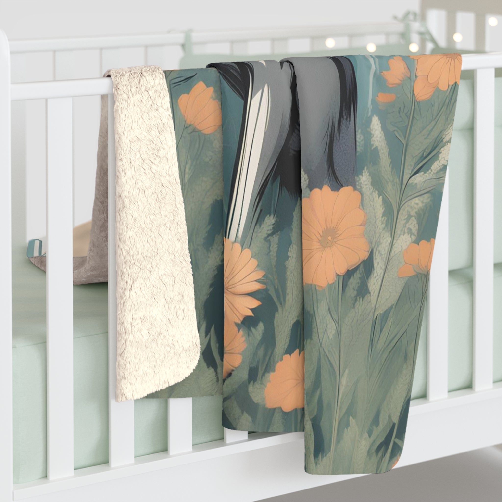 Urban Wolf, Sherpa Fleece Blanket for Cozy Warmth, 50"x60"