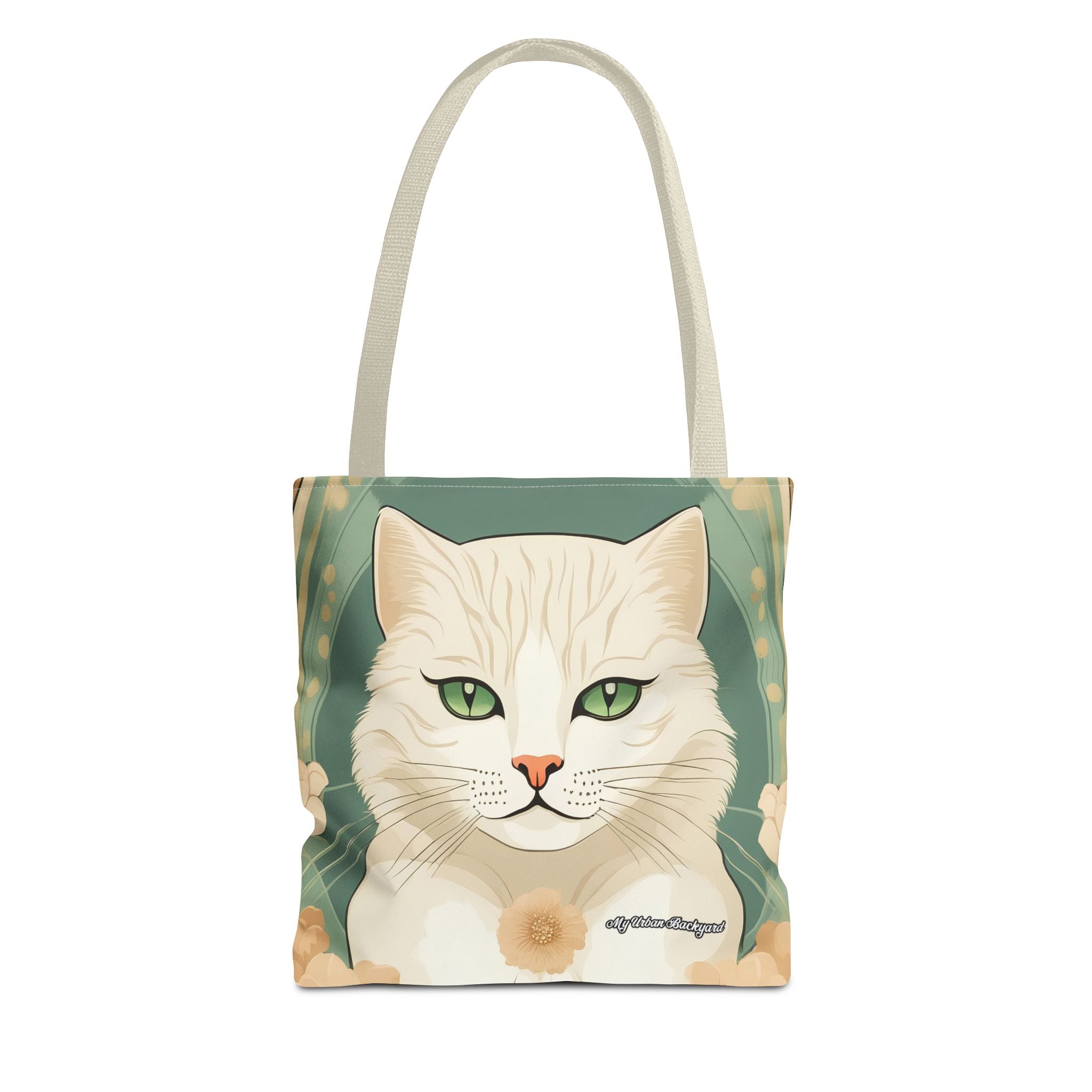 Blanca Purrington, Cat Tote Bag with Cotton Handles For Everyday Use, 3 Sizes