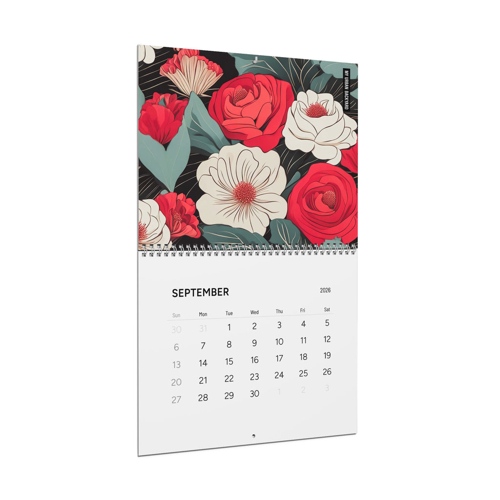 2026 My Urban Backyard Wall Calendar - Monthly Planner for Nature Lovers and Art Enthusiasts