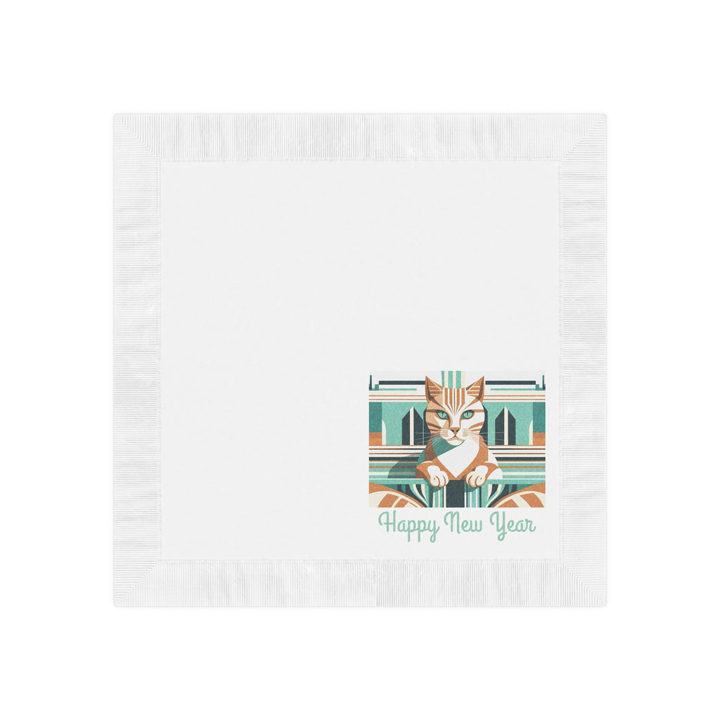 Art Deco Tabby — New Year Napkins