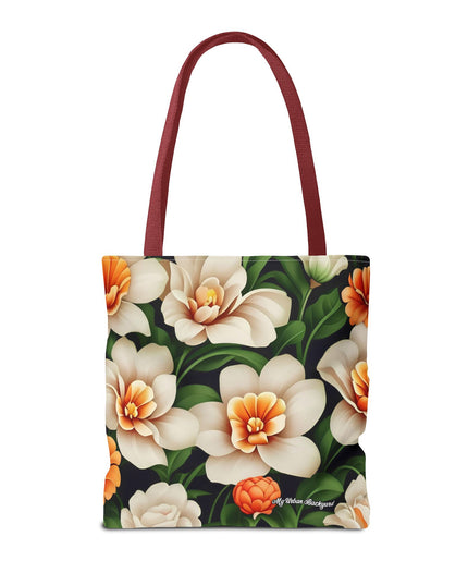 Pretty Flowers Tote Bag with Cotton Handles For Everyday Use, 3 Sizes