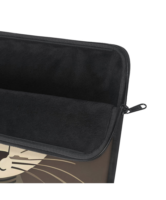 Art Deco Cat, Laptop Carrying Case, Top Loading Sleeve for School or Work