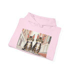 Cute Tabby Kittens Hooded Sweatshirt, Cozy Gift for Pet Owners, Cat Mom Hoodie, Cute Cat Sweatshirt, Cat-Themed Apparel, Animal Lover Gift