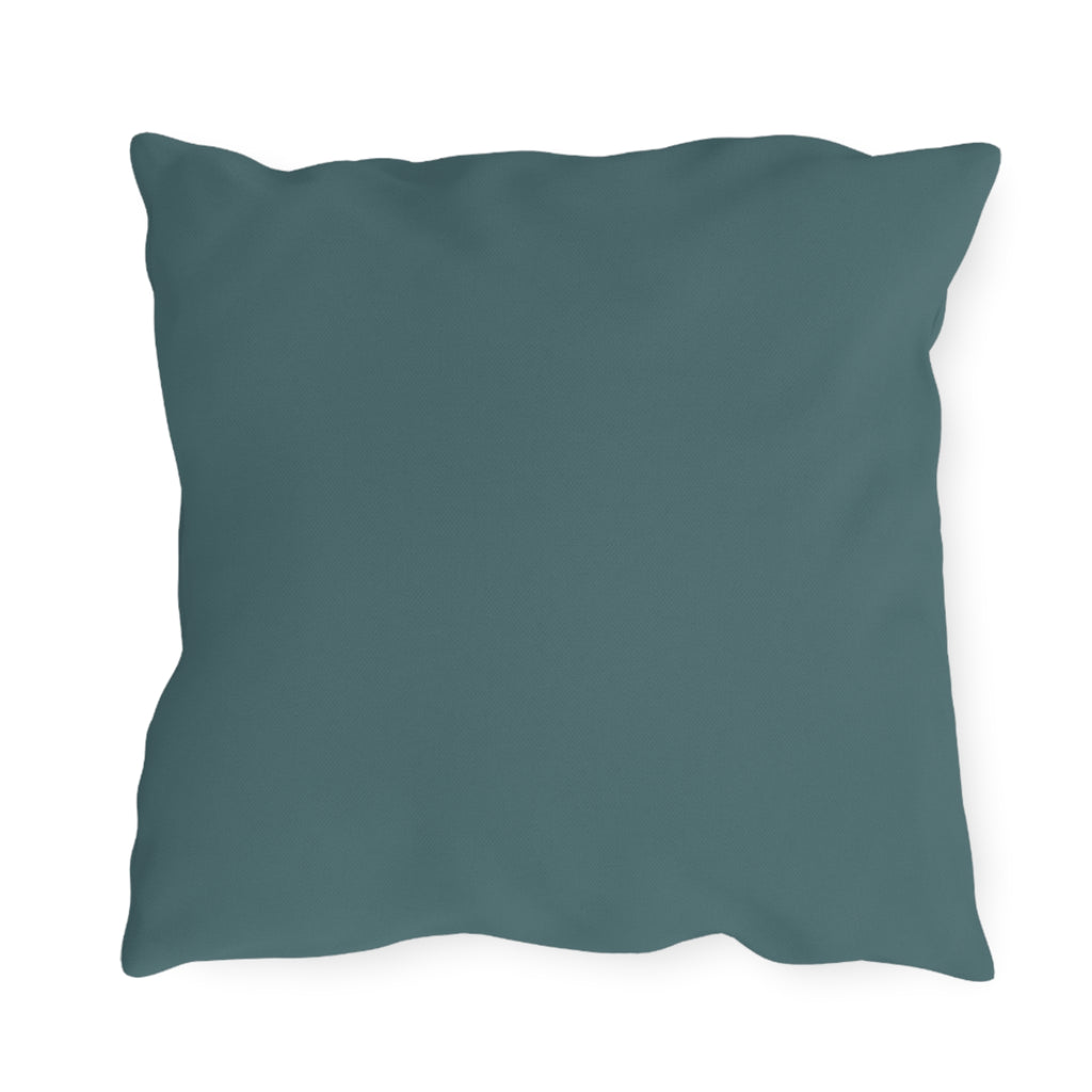 Simon Whiskerford, Faded Jade accent color, Cat Throw Pillow, Indoor/Outdoor Decor for Home or Office