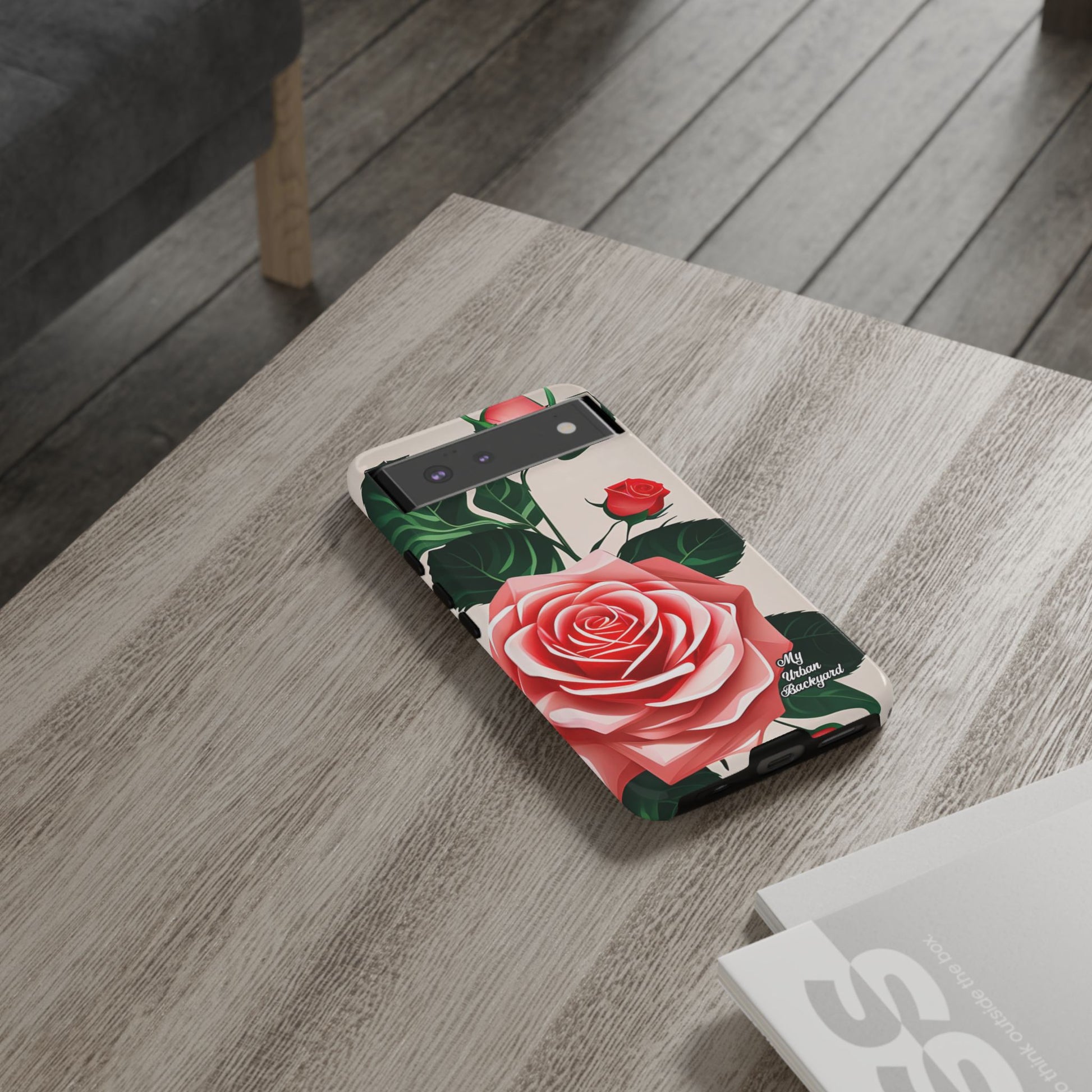 Pink Rose Flowers, Cell Phone Case - Apple, Samsung, Google Pixel