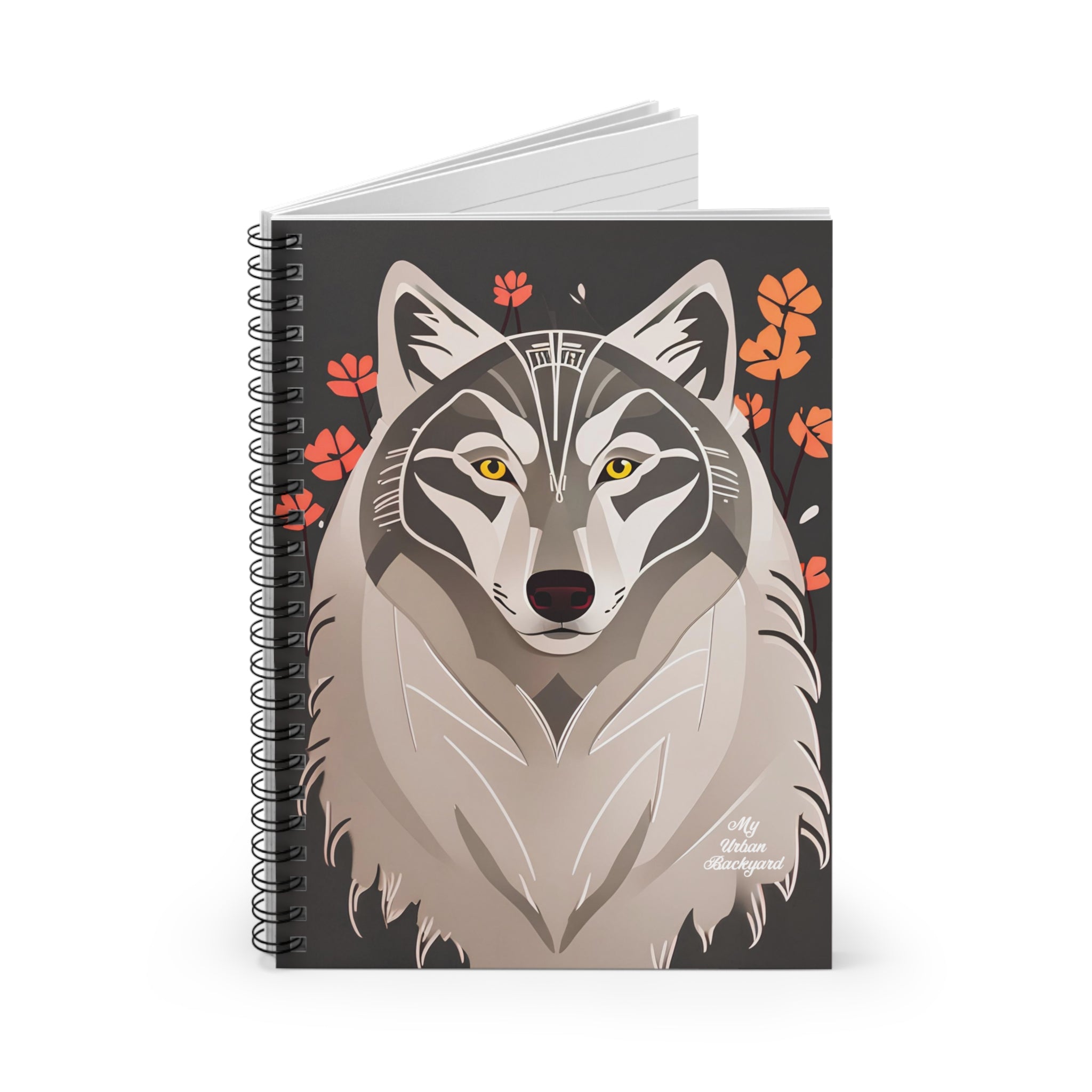 Art Deco Wolf, Spiral Notebook Journal - Write in Style