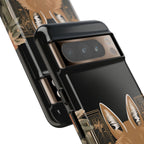 Art Deco Coyote with Flower, Cell Phone Case - Apple, Samsung, Google Pixel