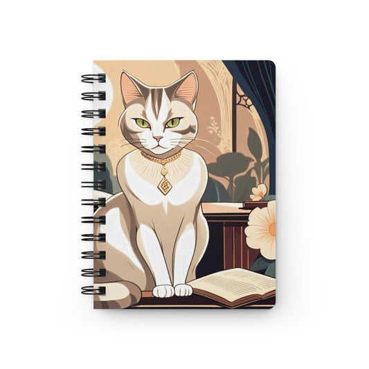 The Velvet Scholar Cat Spiral Journal