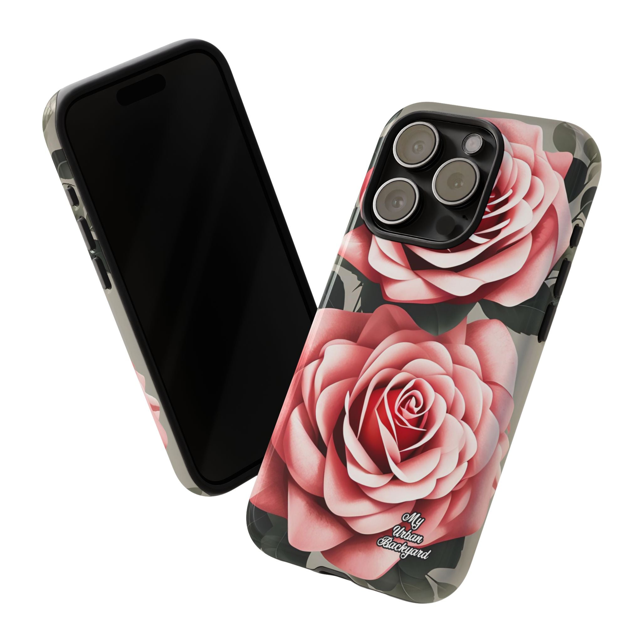 Pink Rose Flowers, Cell Phone Case - Apple, Samsung or Google Pixel