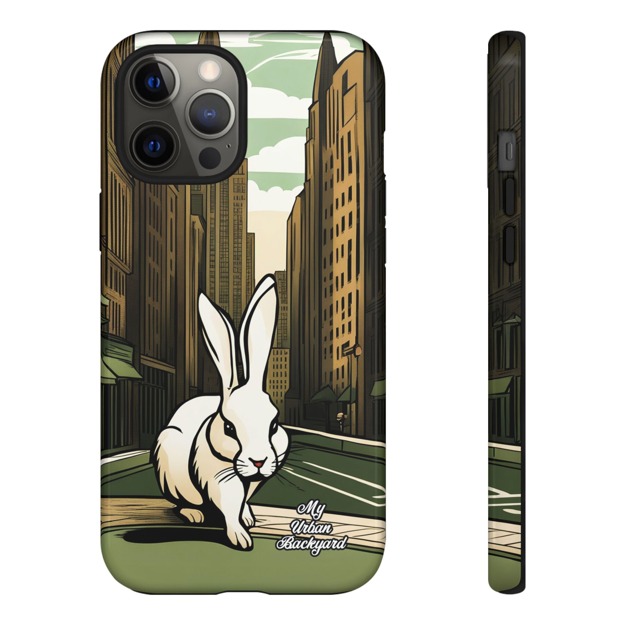 White Rabbit on a City Street, Cell Phone Case - Apple, Samsung, Google Pixel