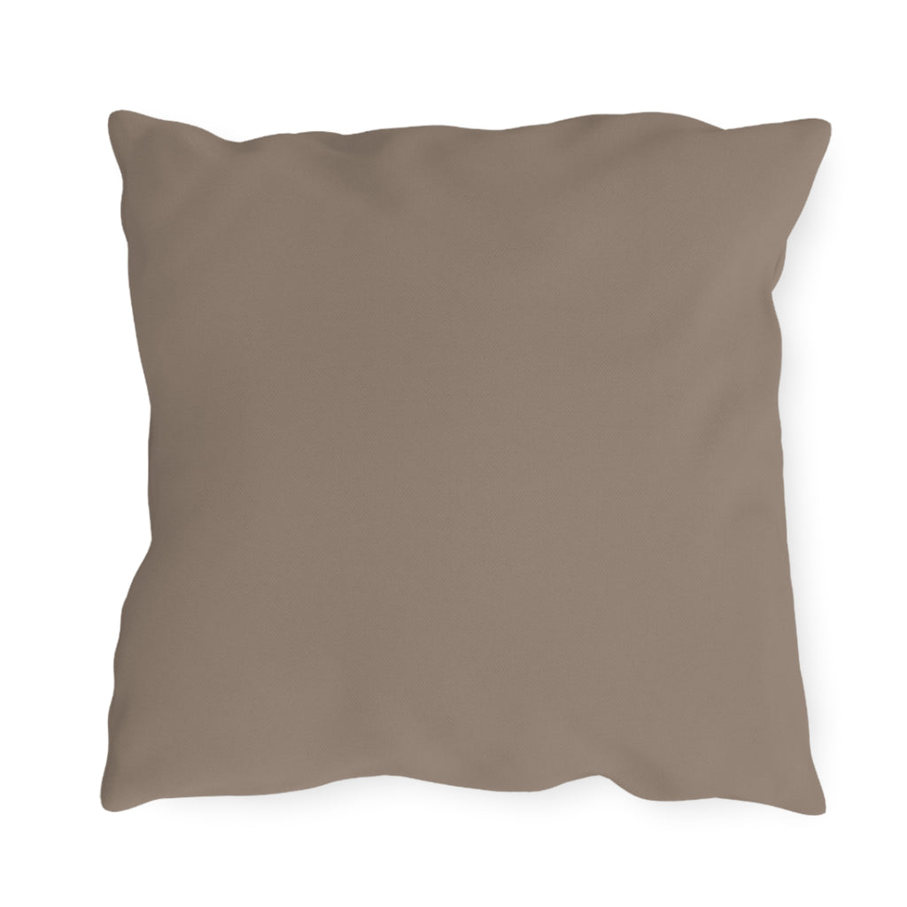 Pink Rose Flowers, Taupe accent color, Throw Pillow, Indoor/Outdoor Decor for Home or Office