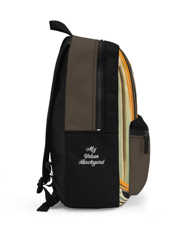 Cat w Orange Stripes, Backpack with Computer Pocket and Padded Back