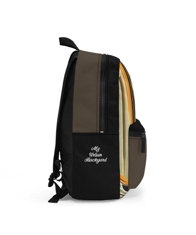 Cat w Orange Stripes, Backpack with Computer Pocket and Padded Back