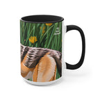 Coyote with Flowers, Ceramic Coffee Mug