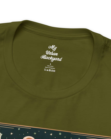 Art Deco Holiday Bear, Soft 100% Jersey Cotton T-Shirt, Unisex, Short Sleeve, Retail Fit