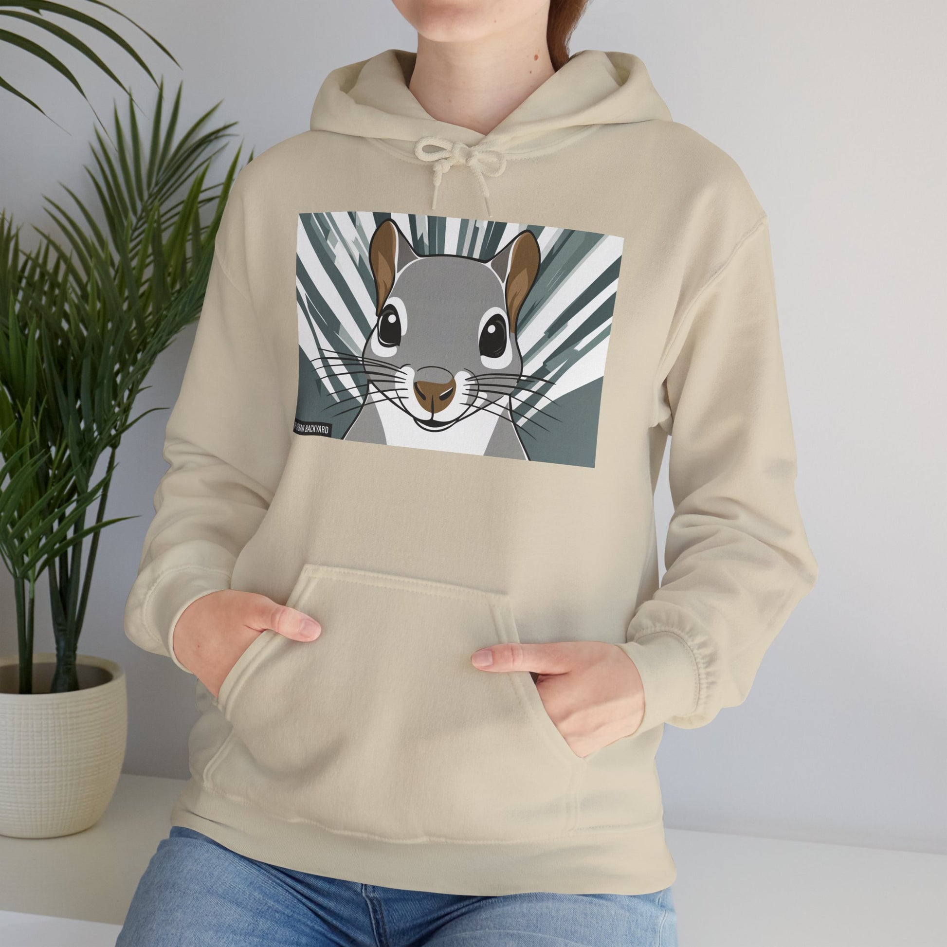 Cute Squirrel Graphic Hoodie, Cozy Unisex Sweatshirt, Nature Lover Gift, Autumn Fashion, Animal Art Clothing