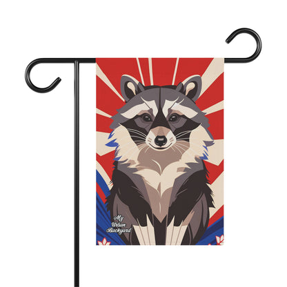 Ziggy Starspaws, Raccoon Garden Flag for Yard, Patio, Porch, or Work, 12"x18" - Flag only