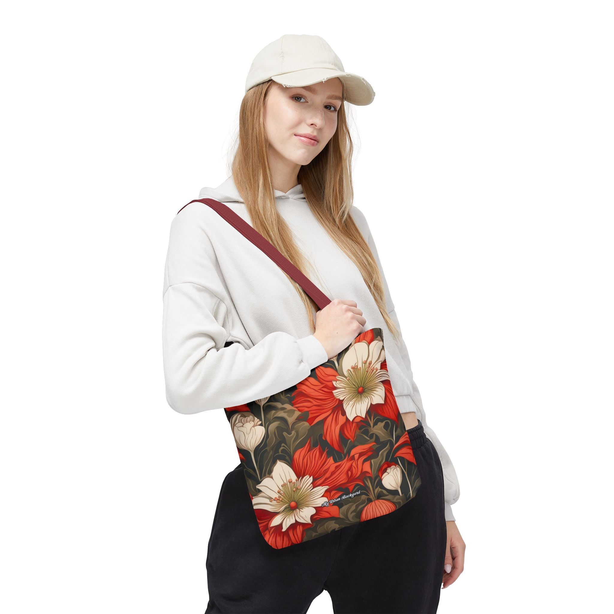 Holiday Flowers, Tote Bag with Cotton Handles