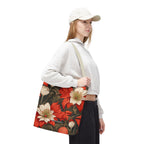 Holiday Flowers, Tote Bag with Cotton Handles
