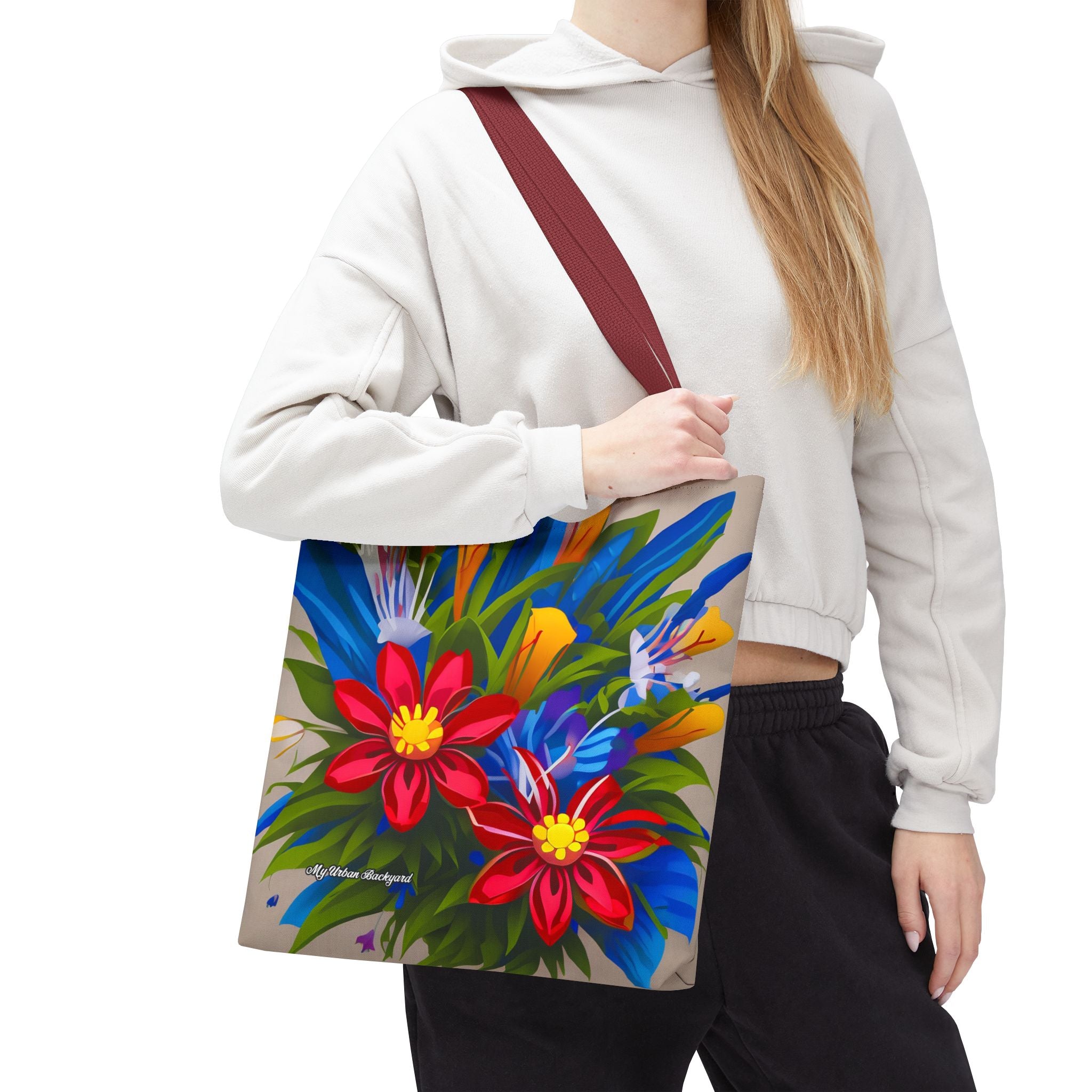 Vibrant Wildflowers Tote Bag with Cotton Handles For Everyday Use, 3 Sizes