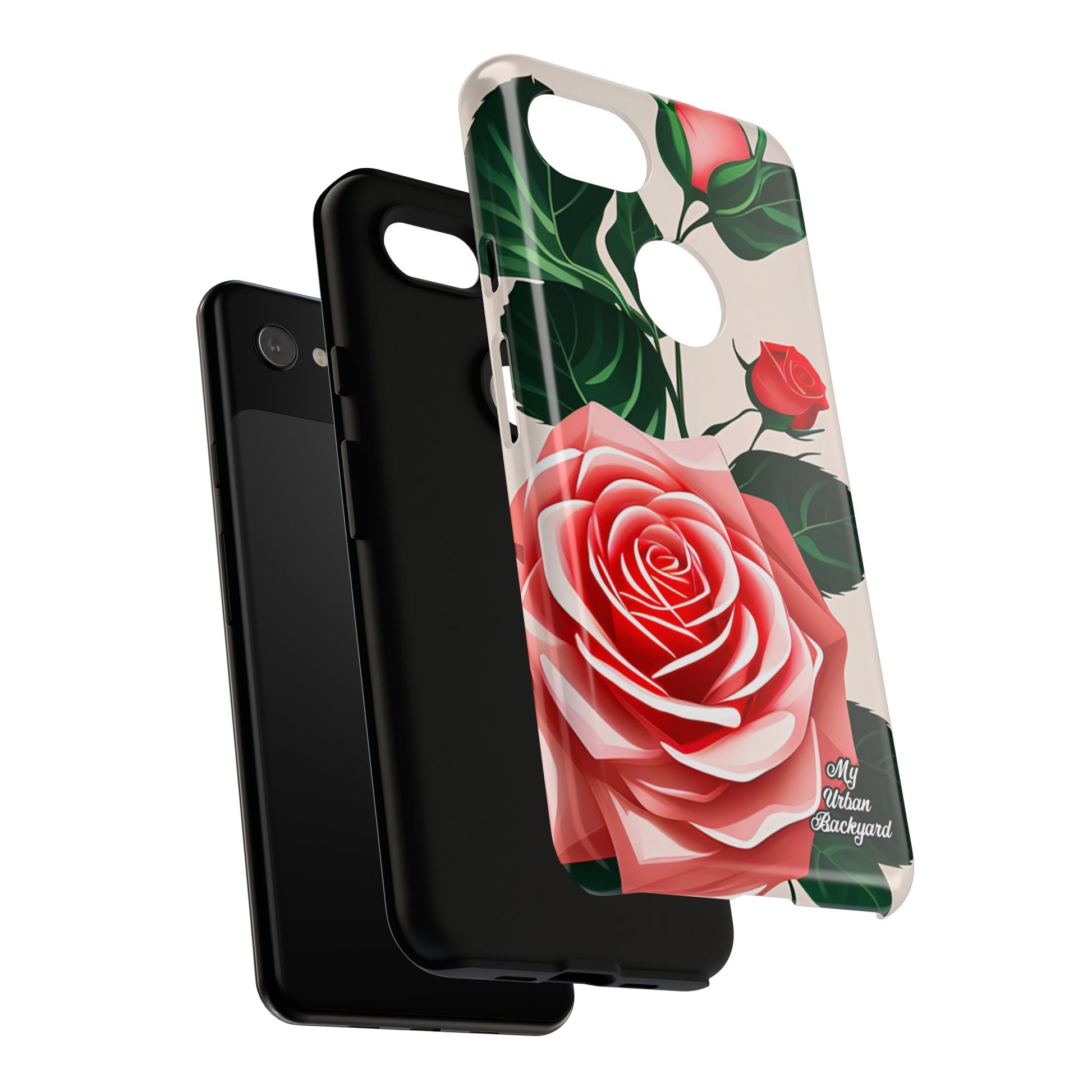 Pink Rose Flowers, Cell Phone Case - Apple, Samsung, Google Pixel