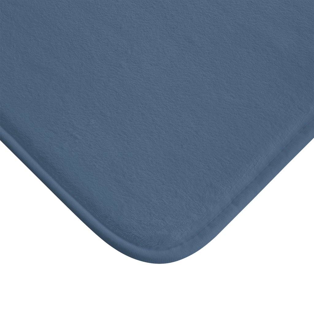 Blue Accent Color, Memory Foam Bath Mat - Cozy Bathroom Essential