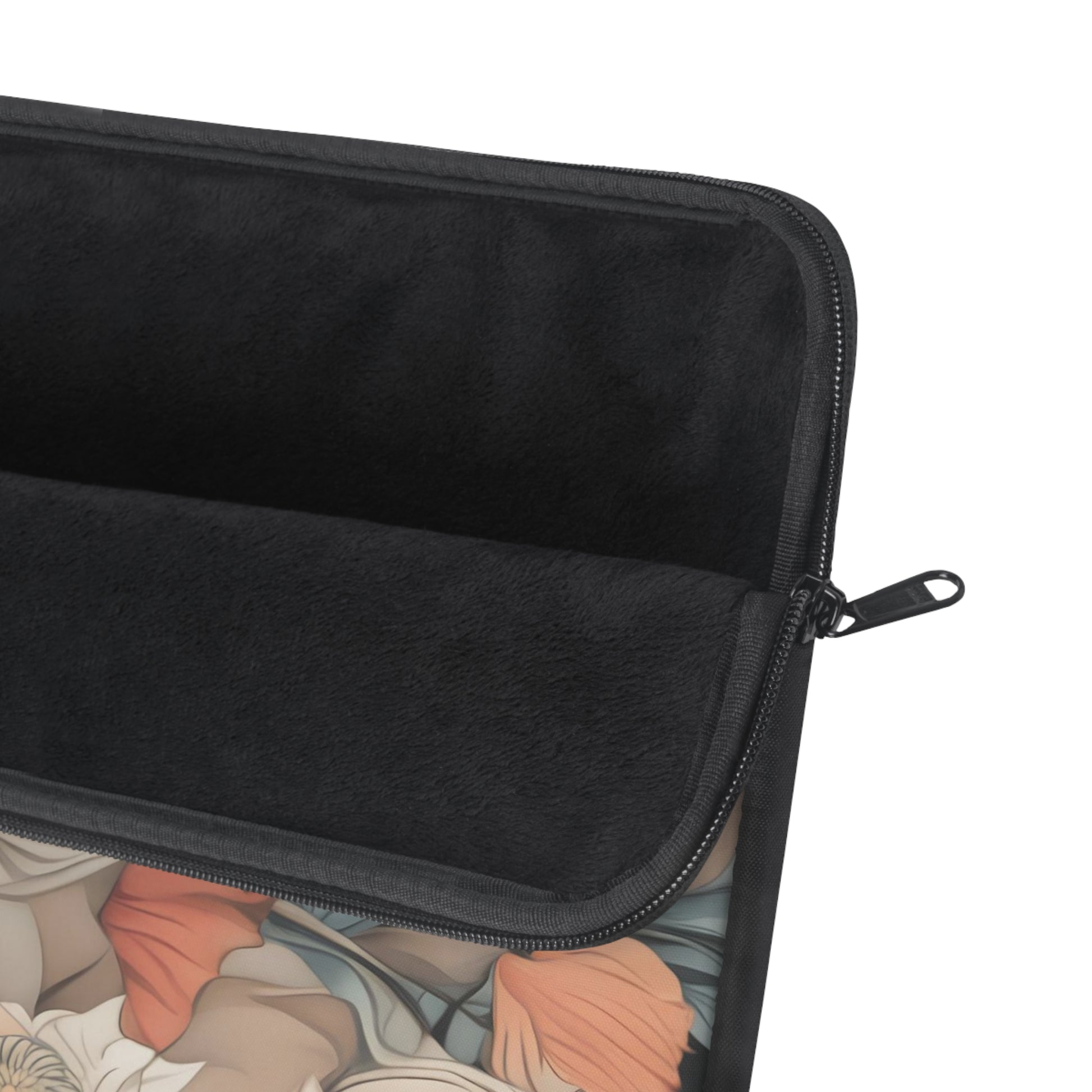Muted Wildflower Bouquet Design, Soft Laptop Sleeve - Artisanal Computer Case, Stylish Tech Accessory