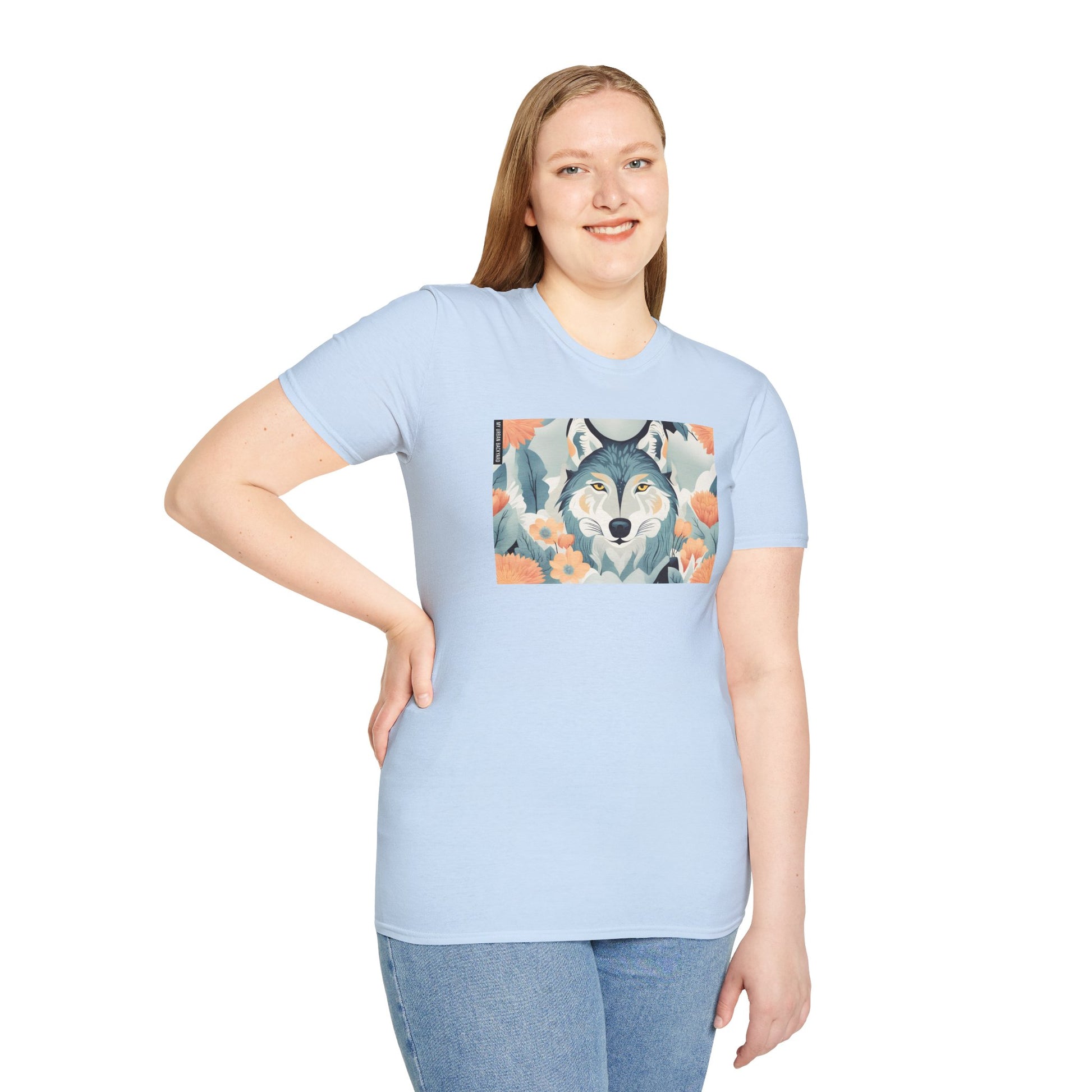 Blue Wolf, Soft 100% Cotton T-Shirt, Unisex, Short Sleeve, Classic Fit