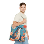 Colorful Bird Tote Bag with Cotton Handles For Everyday Use, 3 Sizes