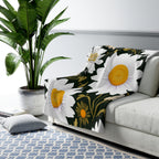 Sunflowers, Sherpa Fleece Blanket for Cozy Warmth, 50"x60"