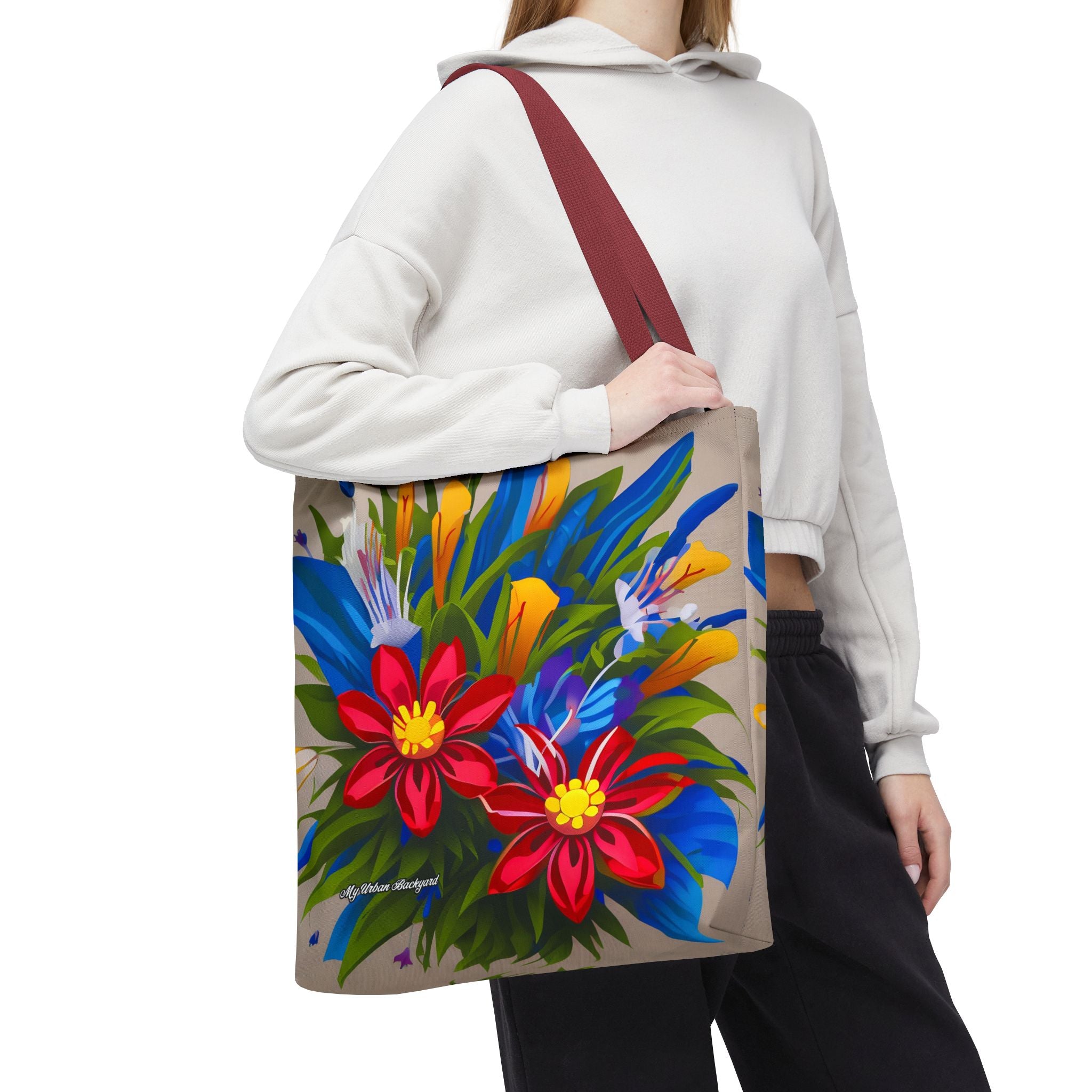 Vibrant Wildflowers Tote Bag with Cotton Handles For Everyday Use, 3 Sizes