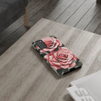 Pink Rose Flowers, Cell Phone Case - Apple, Samsung or Google Pixel