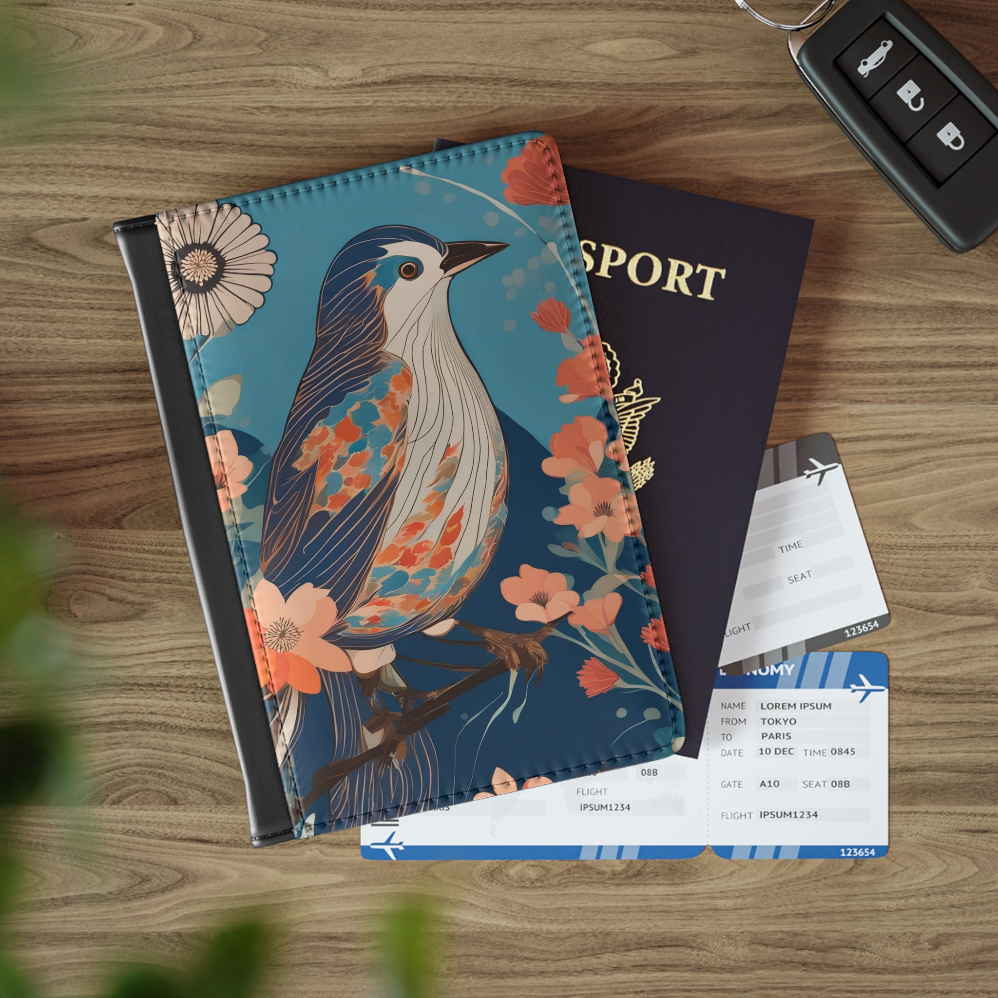 Colorful Bird Passport Cover