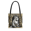 Art Deco Squirrel, Tote Bag with Cotton Handles For Everyday Use, 3 Sizes